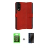 MARSİLYAN™- Galaxy S25 Edge Kılıf Siluet Işık Serisi - Siyah 3D Antistatik Hayalet Cam Ekran Koruyucu + Raze Metal Kamera Lens - GS