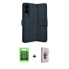 MARSİLYAN™- Galaxy S25 Edge Kılıf Siluet Işık Serisi - Siyah Bilvis 3D Cam Ekran Koruyucu + Raze Metal Kamera Lens - GS