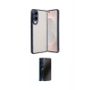 MARSİLYAN™- Galaxy S25 Edge Kılıf Vadi Minimal - Siyah 3D Antistatik Hayalet Cam Ekran Koruyucu
