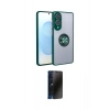 MARSİLYAN™- Galaxy S25 Edge Kılıf Yörünge Çizgi - Siyah 3D Antistatik Hayalet Cam Ekran Koruyucu
