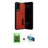 MARSİLYAN™- Galaxy S25 Edge Kılıf Yörünge Işık Serisi - Siyah 3D Antistatik Seramik Nano Ekran Koruyucu + Raze Metal Kamera Lens - SH