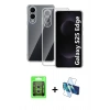 MARSİLYAN™- Galaxy S25 Edge Kılıf Zirve Doku - Siyah 3D Antistatik Seramik Nano Ekran Koruyucu + Raze Metal Kamera Lens - GS