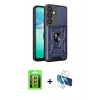 MARSİLYAN™- Galaxy S25 FE Kılıf Ahenk Klasik - Siyah 3D Antistatik Seramik Nano Ekran Koruyucu + Raze Metal Kamera Lens - KI