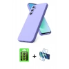 MARSİLYAN™- Galaxy S25 FE Kılıf Kozmos Yansıma Özel Seri - Siyah 3D Antistatik Seramik Nano Ekran Koruyucu + Siyah Raze Metal Kamera Lens