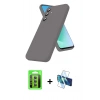 MARSİLYAN™- Galaxy S25 FE Kılıf Kozmos Yansıma Özel Seri - Siyah 3D Antistatik Seramik Nano Ekran Koruyucu + Raze Metal Kamera Lens - YL