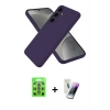 MARSİLYAN™- Galaxy S25 Kılıf Ahenk Serisi - Şeffaf Pasifik Cam Ekran Koruyucu + Raze Metal Kamera Lens - MI