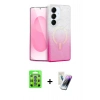 MARSİLYAN™- Galaxy S25 Kılıf Eksen Minimal Özel Seri - Şeffaf Pasifik Cam Ekran Koruyucu + Raze Metal Kamera Lens - MI