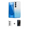 MARSİLYAN™- Galaxy S25 Kılıf Eksen Minimal Özel Seri - Siyah 3D Antistatik Hayalet Cam Ekran Koruyucu + Raze Metal Kamera Lens - GS