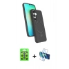 MARSİLYAN™- Galaxy S25 Kılıf İz Işık Koleksiyonu - Siyah 3D Antistatik Seramik Nano Ekran Koruyucu + Raze Metal Kamera Lens - MI