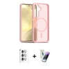 MARSİLYAN™- Galaxy S25 Kılıf Siluet Minimal Prime - Şeffaf Pasifik Cam Ekran Koruyucu + Raze Metal Kamera Lens - GS