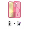 MARSİLYAN™- Galaxy S25 Kılıf Siluet Minimal Prime - Şeffaf Pasifik Cam Ekran Koruyucu + Raze Metal Kamera Lens - GS