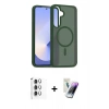 MARSİLYAN™- Galaxy S25 Kılıf Siluet Minimal Prime - Şeffaf Pasifik Cam Ekran Koruyucu + Raze Metal Kamera Lens - GS