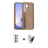 MARSİLYAN™- Galaxy S25 Kılıf Siluet Minimal Prime - Şeffaf Pasifik Cam Ekran Koruyucu + Raze Metal Kamera Lens - GS