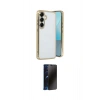MARSİLYAN™- Galaxy S25 Kılıf Vadi Minimal - Siyah 3D Antistatik Hayalet Cam Ekran Koruyucu