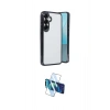 MARSİLYAN™- Galaxy S25 Kılıf Vadi Minimal - Siyah 3D Antistatik Seramik Nano Ekran Koruyucu