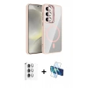 MARSİLYAN™- Galaxy S25 Kılıf Yadigar Asil Koleksiyonu - Siyah 3D Antistatik Cam Ekran Koruyucu + Raze Metal Kamera Lens - GS