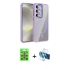 MARSİLYAN™- Galaxy S25 Kılıf Yadigar Asil Koleksiyonu - Siyah 3D Antistatik Cam Ekran Koruyucu + Raze Metal Kamera Lens - MI