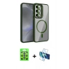 MARSİLYAN™- Galaxy S25 Kılıf Yadigar Asil Koleksiyonu - Siyah 3D Antistatik Cam Ekran Koruyucu + Raze Metal Kamera Lens - MI