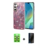 MARSİLYAN™- Galaxy S25 Kılıf Zirve Modern Prime - Siyah 3D Antistatik Hayalet Cam Ekran Koruyucu + Raze Metal Kamera Lens - MI