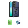 MARSİLYAN™- Galaxy S25 Plus Kılıf Ahenk Klasik - Siyah 3D Antistatik Seramik Nano Ekran Koruyucu + Raze Metal Kamera Lens - MI