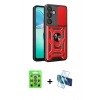 MARSİLYAN™- Galaxy S25 Plus Kılıf Ahenk Klasik - Siyah 3D Antistatik Seramik Nano Ekran Koruyucu + Raze Metal Kamera Lens - MI