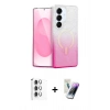 MARSİLYAN™- Galaxy S25 Plus Kılıf Eksen Minimal Özel Seri - Şeffaf Pasifik Cam Ekran Koruyucu + Raze Metal Kamera Lens - GS