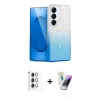 MARSİLYAN™- Galaxy S25 Plus Kılıf Eksen Minimal Özel Seri - Şeffaf Pasifik Cam Ekran Koruyucu + Raze Metal Kamera Lens - GS