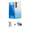 MARSİLYAN™- Galaxy S25 Plus Kılıf Eksen Minimal Özel Seri - Siyah 3D Antistatik Cam Ekran Koruyucu + Raze Metal Kamera Lens - GS