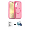 MARSİLYAN™- Galaxy S25 Plus Kılıf Siluet Minimal Prime - Siyah 3D Antistatik Cam Ekran Koruyucu + Raze Metal Kamera Lens - GS