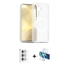 MARSİLYAN™- Galaxy S25 Plus Kılıf Siluet Minimal Prime - Siyah 3D Antistatik Cam Ekran Koruyucu + Raze Metal Kamera Lens - GS