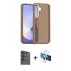 MARSİLYAN™- Galaxy S25 Plus Kılıf Siluet Minimal Prime - Siyah 3D Antistatik Seramik Nano Ekran Koruyucu + Raze Metal Kamera Lens - SH