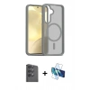 MARSİLYAN™- Galaxy S25 Plus Kılıf Siluet Minimal Prime - Siyah 3D Antistatik Seramik Nano Ekran Koruyucu + Raze Metal Kamera Lens - SH