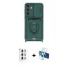 MARSİLYAN™- Galaxy S25 Plus Kılıf Vadi Form Prime - Siyah 3D Antistatik Seramik Nano Ekran Koruyucu + Raze Metal Kamera Lens - GS