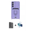 MARSİLYAN™- Galaxy S25 Plus Kılıf Vadi Form Prime - Siyah 3D Antistatik Seramik Nano Ekran Koruyucu + Raze Metal Kamera Lens - SH