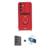 MARSİLYAN™- Galaxy S25 Plus Kılıf Vadi Form Prime - Siyah 3D Antistatik Seramik Nano Ekran Koruyucu + Raze Metal Kamera Lens - SH