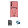 MARSİLYAN™- Galaxy S25 Plus Kılıf Vadi Form Prime - Siyah 3D Antistatik Seramik Nano Ekran Koruyucu + Raze Metal Kamera Lens - SH