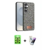 MARSİLYAN™- Galaxy S25 Plus Kılıf Vadi Klasik Serisi - Şeffaf Pasifik Cam Ekran Koruyucu + Raze Metal Kamera Lens - LI