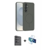 MARSİLYAN™- Galaxy S25 Plus Kılıf Yankı Form Serisi - Siyah 3D Antistatik Cam Ekran Koruyucu + Raze Metal Kamera Lens - SH