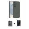 MARSİLYAN™- Galaxy S25 Plus Kılıf Yankı Form Serisi - Siyah 3D Antistatik Hayalet Cam Ekran Koruyucu + Raze Metal Kamera Lens - SH