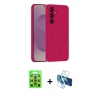 MARSİLYAN™- Galaxy S25 Plus Kılıf Yankı Form Serisi - Siyah 3D Antistatik Seramik Nano Ekran Koruyucu + Raze Metal Kamera Lens - LI