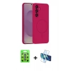 MARSİLYAN™- Galaxy S25 Plus Kılıf Yankı Form Serisi - Siyah 3D Antistatik Seramik Nano Ekran Koruyucu + Raze Metal Kamera Lens - MI
