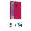 MARSİLYAN™- Galaxy S25 Plus Kılıf Yankı Form Serisi - Siyah 3D Antistatik Seramik Nano Ekran Koruyucu + Raze Metal Kamera Lens - GS