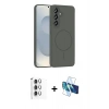 MARSİLYAN™- Galaxy S25 Plus Kılıf Yankı Form Serisi - Siyah 3D Antistatik Seramik Nano Ekran Koruyucu + Raze Metal Kamera Lens - GS