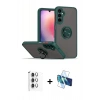 MARSİLYAN™- Galaxy S25 Plus Kılıf Yörünge Çizgi - Siyah 3D Antistatik Seramik Nano Ekran Koruyucu + Raze Metal Kamera Lens - GS