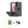 MARSİLYAN™- Galaxy S25 Plus Kılıf Yörünge Çizgi - Siyah 3D Antistatik Seramik Nano Ekran Koruyucu + Raze Metal Kamera Lens - MI