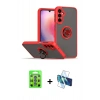 MARSİLYAN™- Galaxy S25 Plus Kılıf Yörünge Çizgi - Siyah 3D Antistatik Seramik Nano Ekran Koruyucu + Raze Metal Kamera Lens - MI