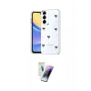 MARSİLYAN™- Galaxy S25 Plus Kılıf Yörünge Form - Şeffaf Pasifik Cam Ekran Koruyucu
