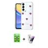 MARSİLYAN™- Galaxy S25 Plus Kılıf Yörünge Form - Şeffaf Pasifik Cam Ekran Koruyucu + Raze Metal Kamera Lens - MI