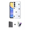 MARSİLYAN™- Galaxy S25 Plus Kılıf Yörünge Form - Şeffaf Pasifik Cam Ekran Koruyucu + Raze Metal Kamera Lens - SH