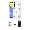 MARSİLYAN™- Galaxy S25 Plus Kılıf Yörünge Form - Siyah 3D Antistatik Hayalet Cam Ekran Koruyucu + Raze Metal Kamera Lens - GS